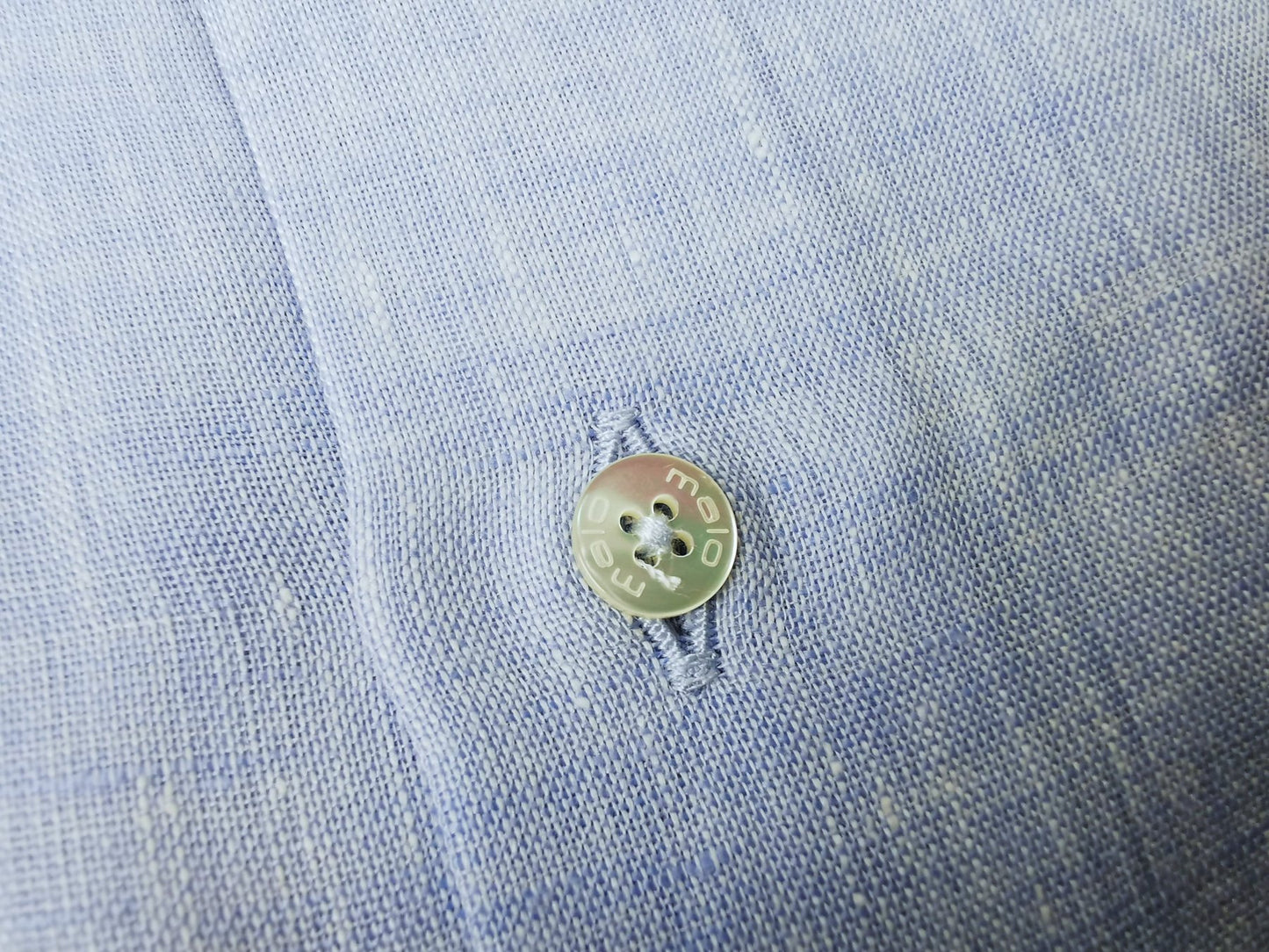 Malo Linen Round Collar Shirt