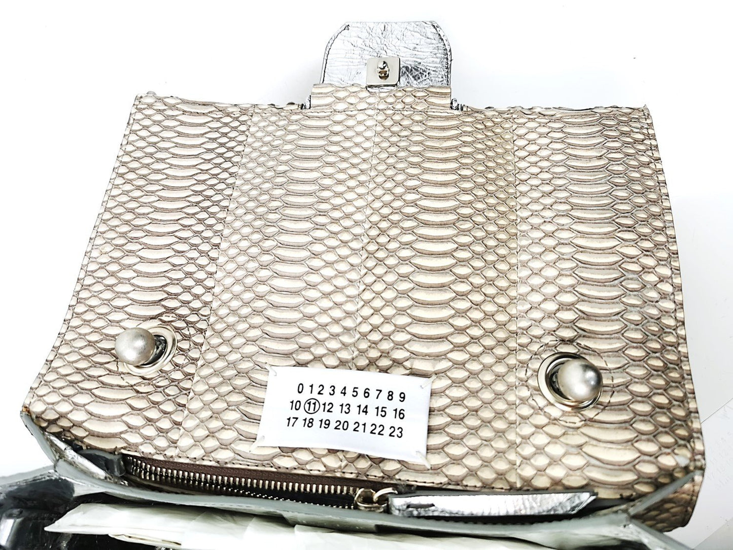 Borsa a mano Maison Martin Margiela - Pelle di serpente arcobaleno