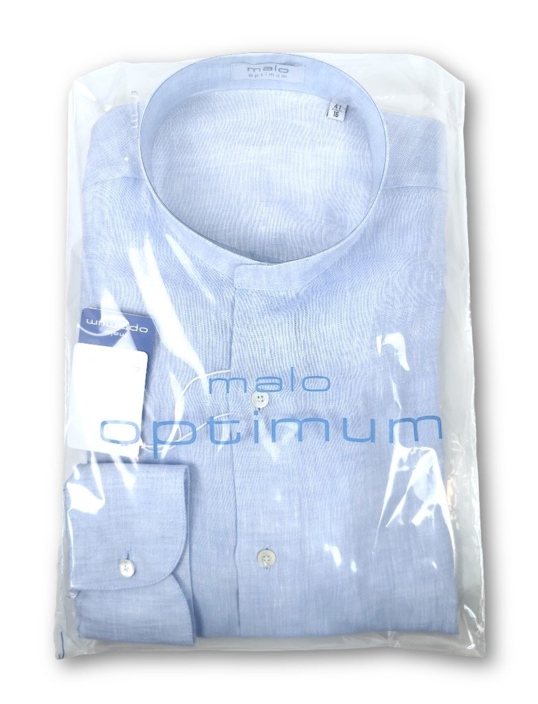 Malo Linen Round Collar Shirt