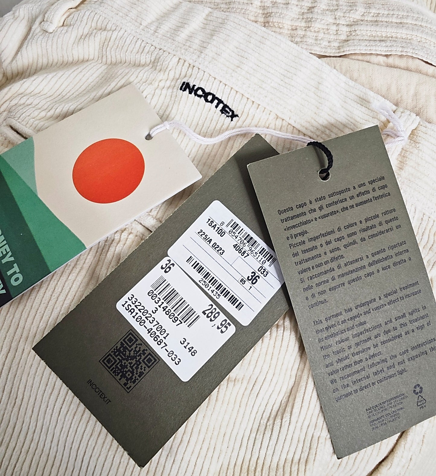 Incotex Trousers Corduroy Ribcord