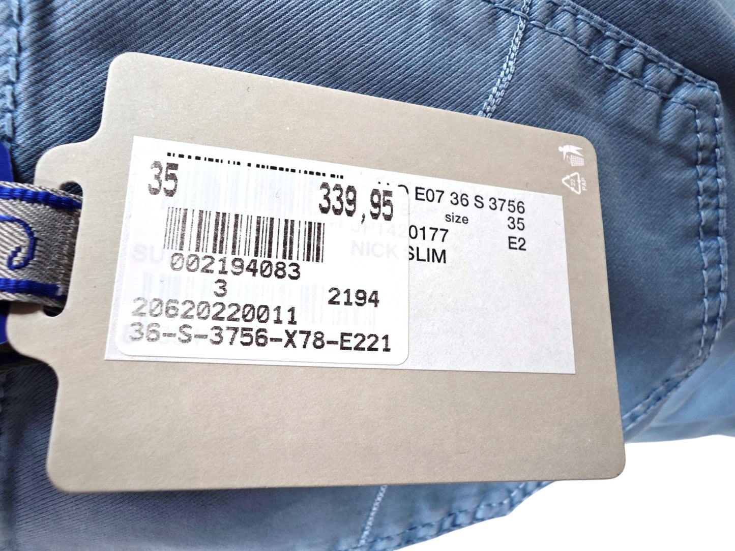 Jacob Cohen Nick Slim Jeans Size 35 fits as 34/L