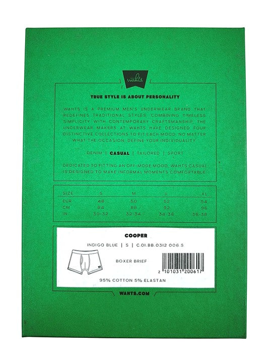 Wahts Casual Cooper Indigo Blue Boxer Brief