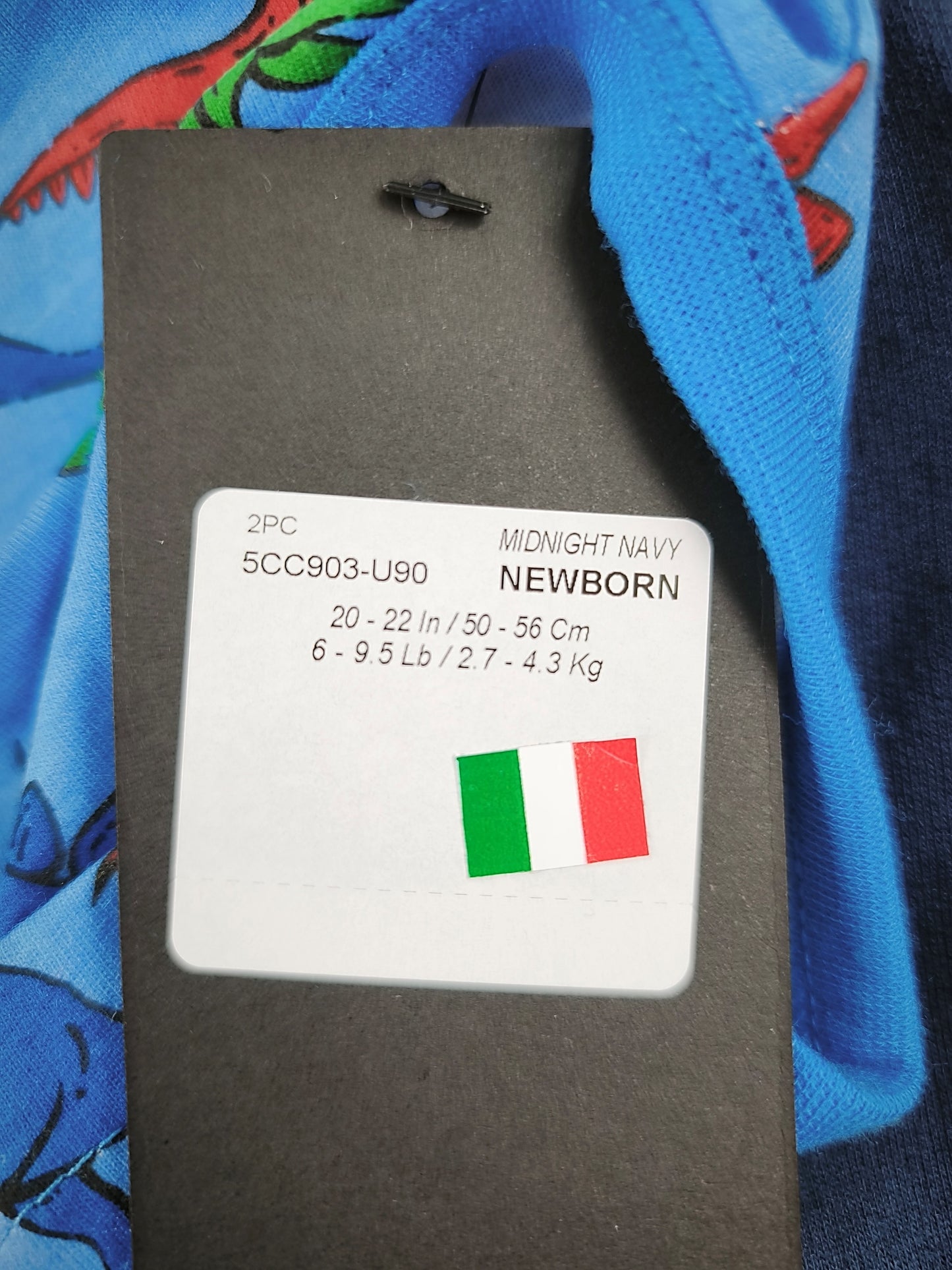 Converse Dinosaurs Midnight Navy 2PC Newborn Bodysuit Set