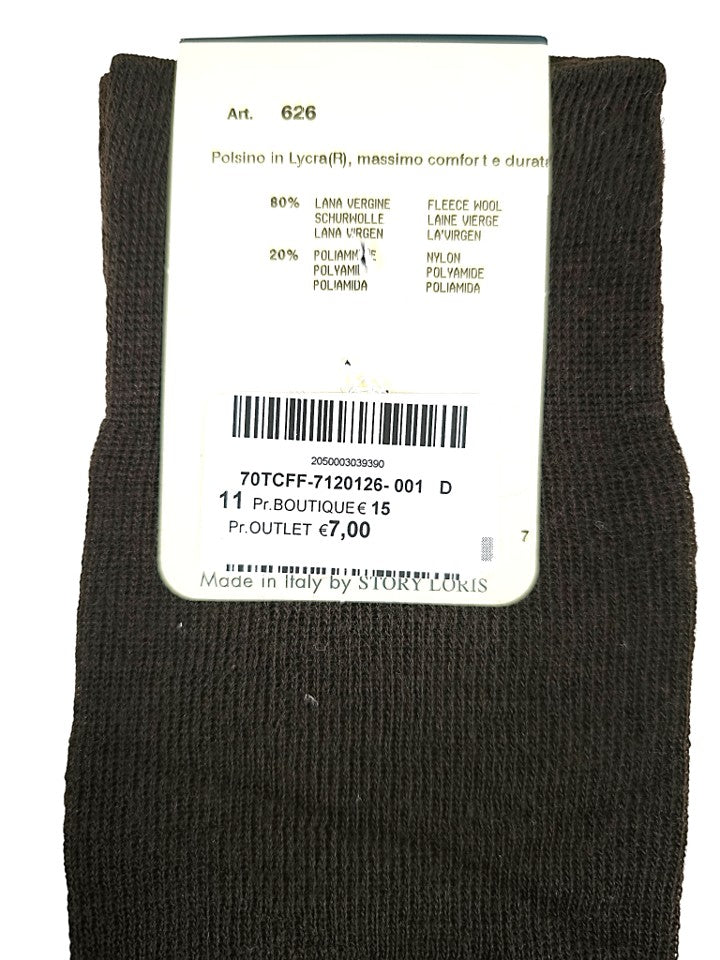 Story Loris Merino Wool Brown Over The Calf Socks