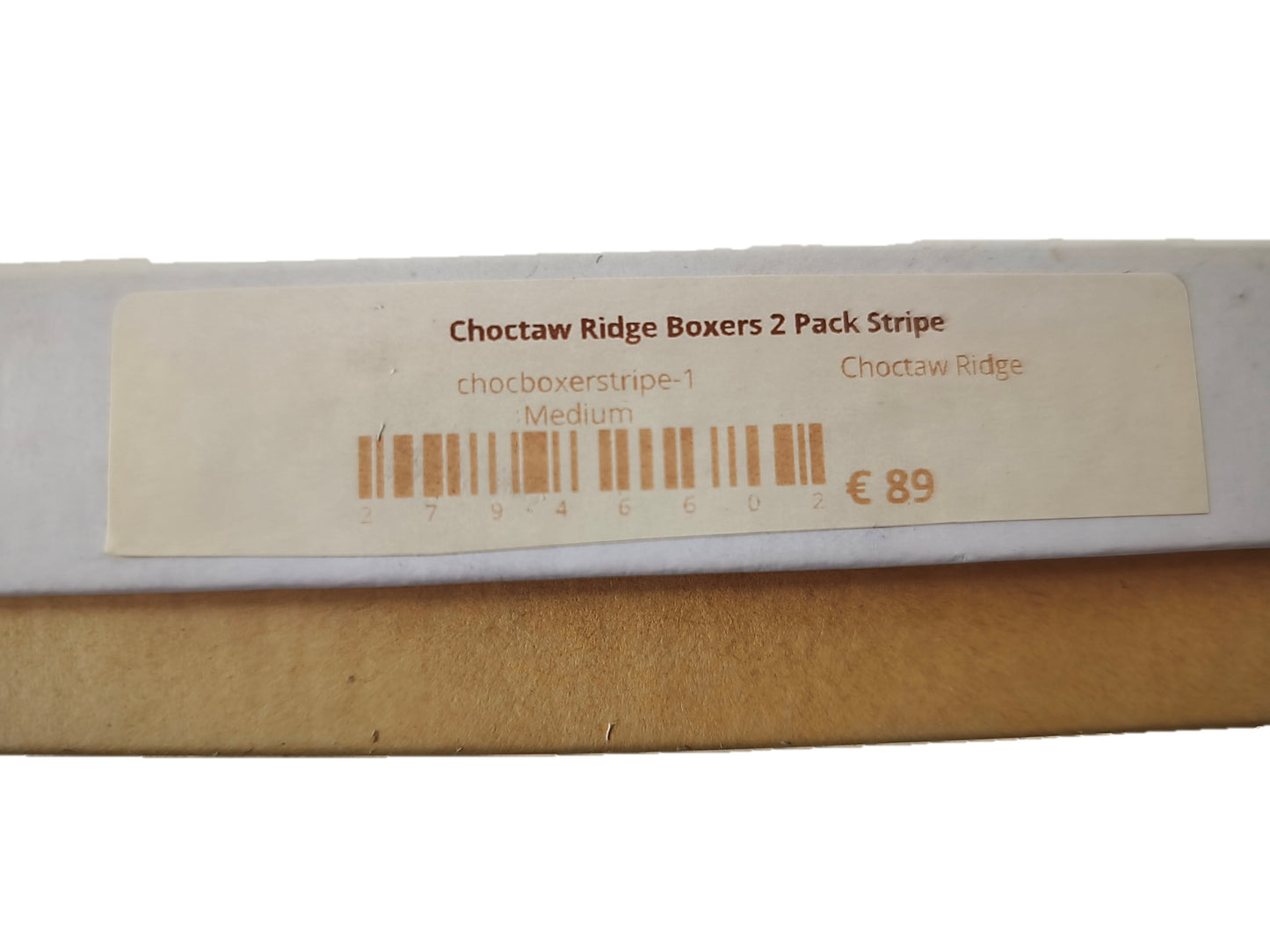 Choctaw Ridge Striped White Boxers 2-Pack