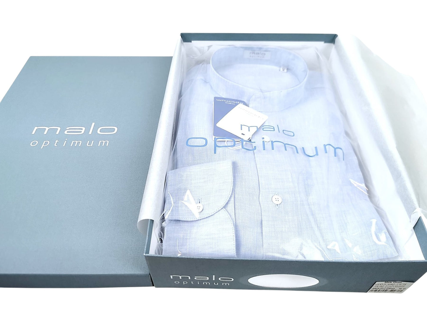 Malo Linen Round Collar Shirt