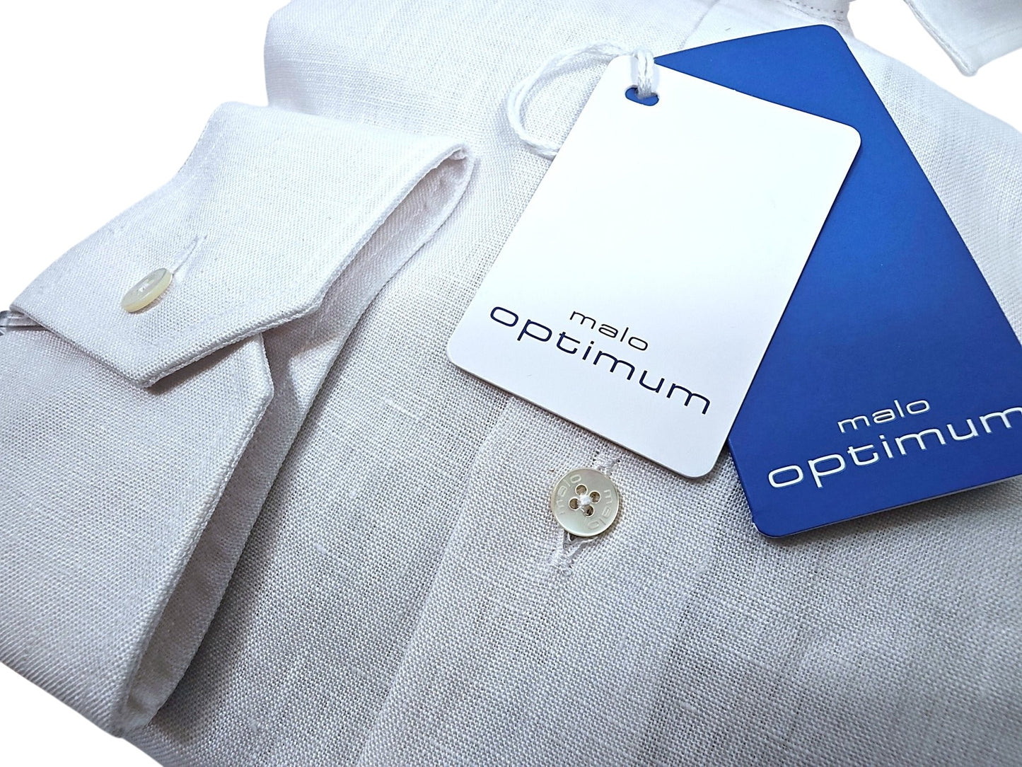 Malo Linen Spread Collar Shirt