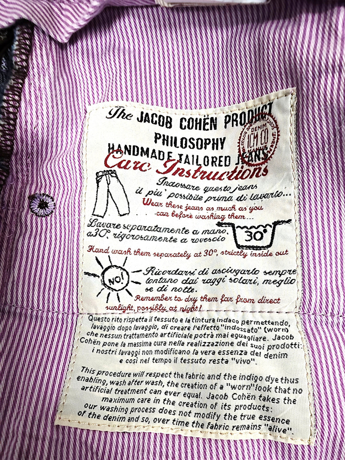 Jacob Cohen 610 Chic Jeans Size 34 fits as 33(waist can be extended)