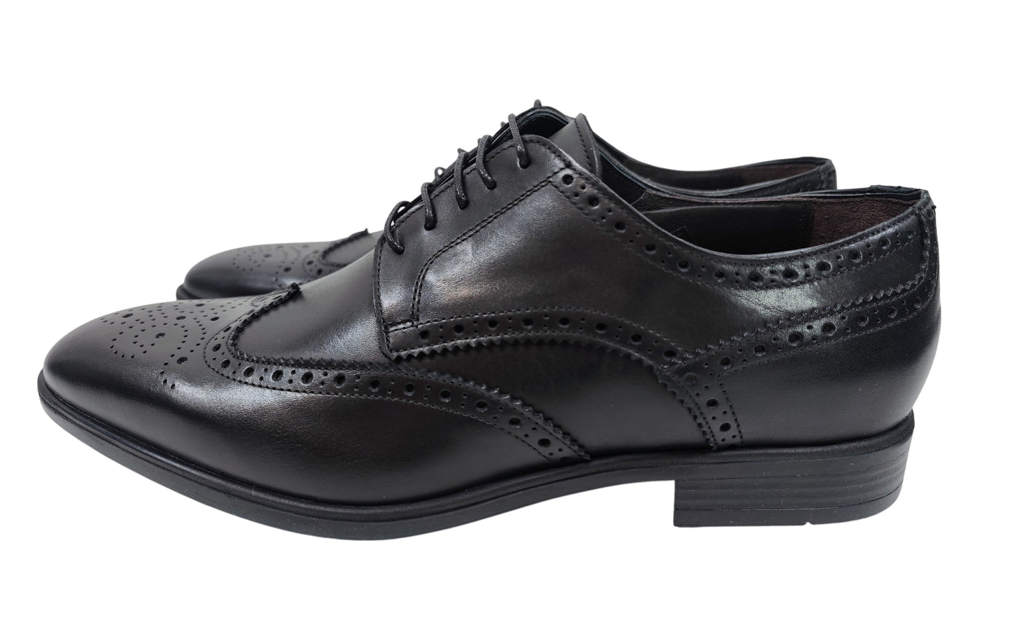 Testoni Black Burnished Calf Leather Derby Shoes