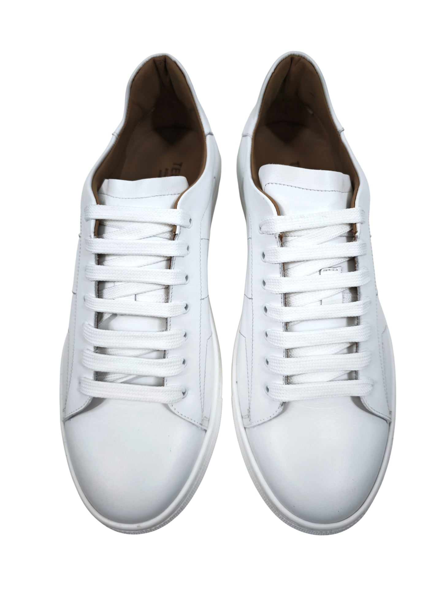 Testoni White Calf Leather Sneakers