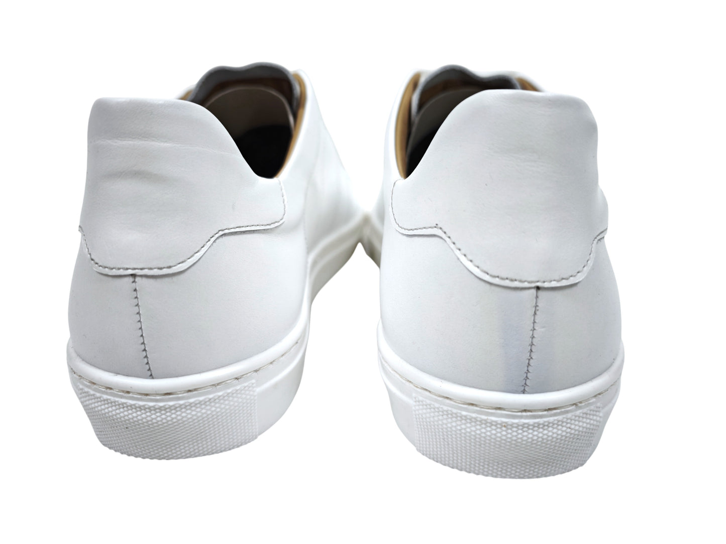 Testoni White Calf Leather Sneakers