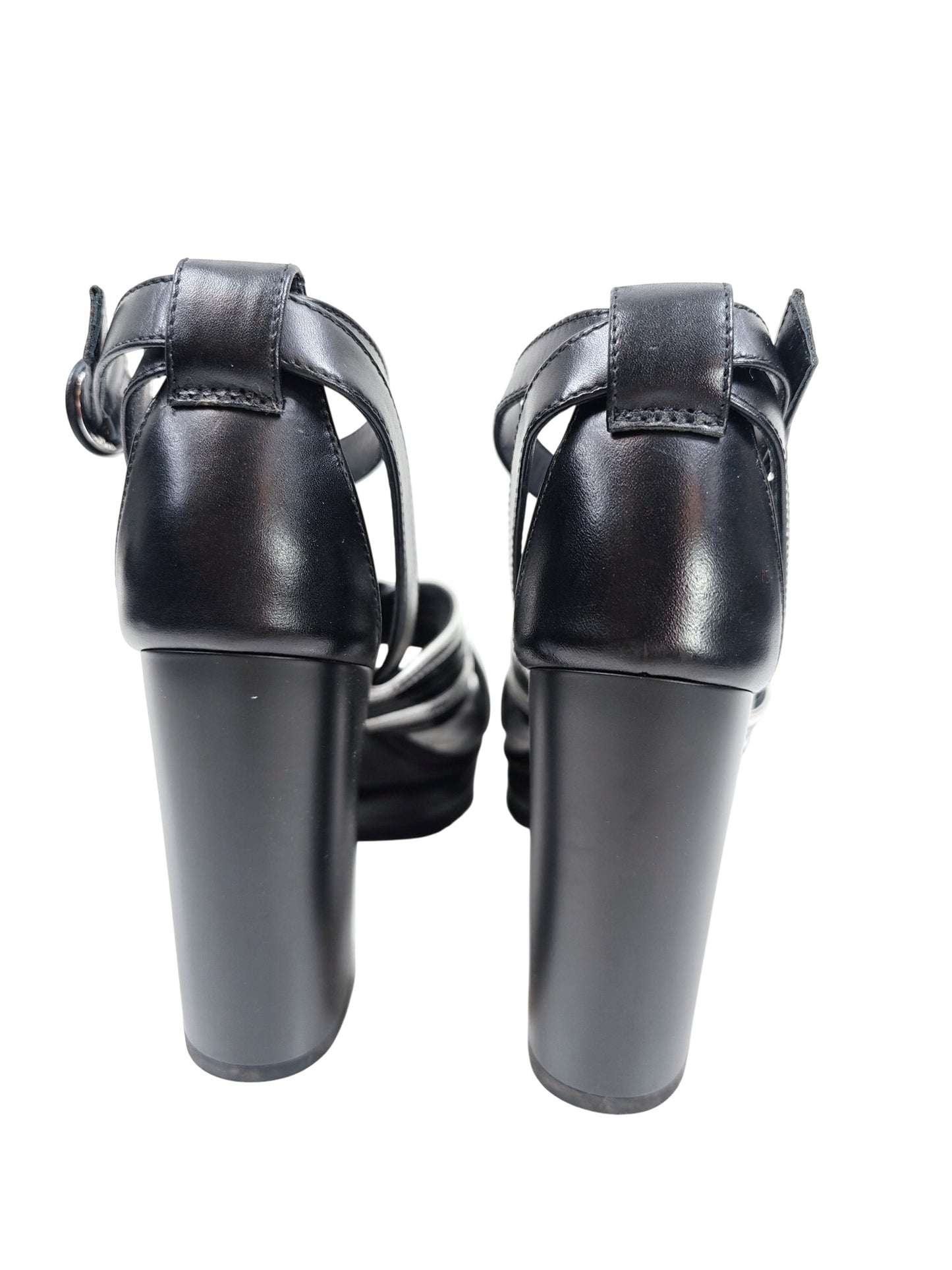 Hogan Black Crossband Heels