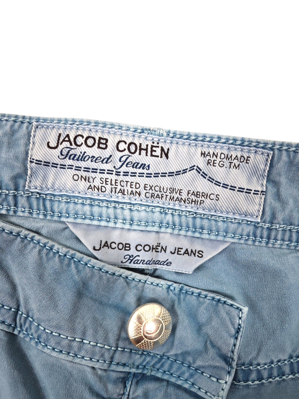 Jacob Cohen 688 Comfort Trousers Size 33 with light washing defect
