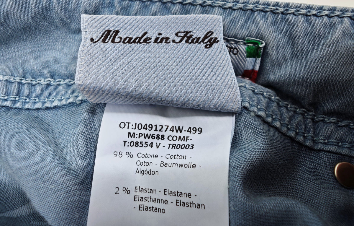 Jacob Cohen 688 Comfort Trousers Size 33 with light washing defect