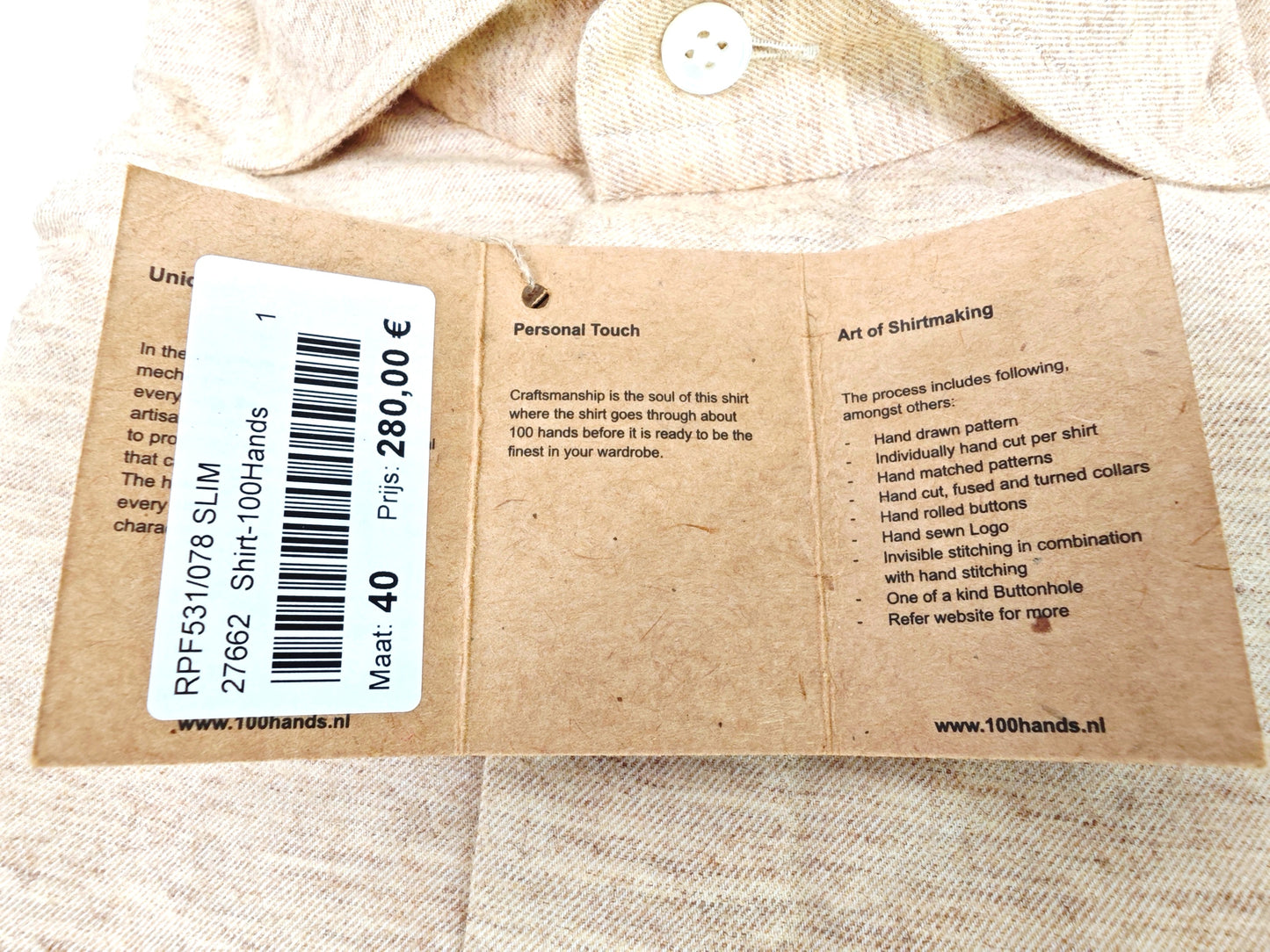 100 Hands Cashmere-Cotton Shirt with Breast Pockets