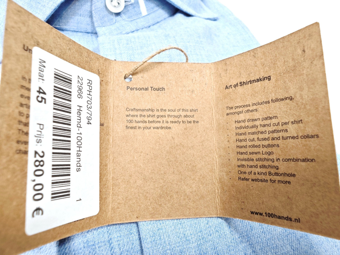 100 Hands Cashmere-Cotton Dress Shirt