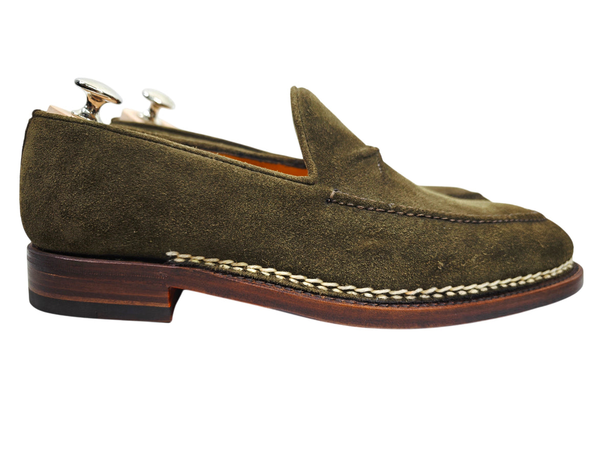 BONTONI Men's Luxury Suede Loafers Shoes