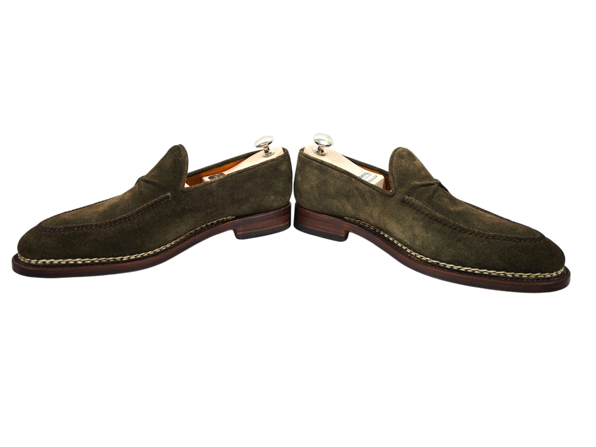 BONTONI Men's Luxury Suede Loafers Shoes