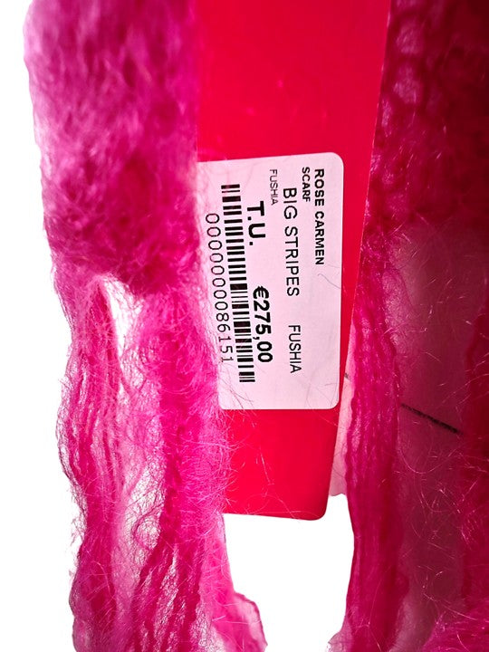 Rose Carmine Wool/Mohair Scarf