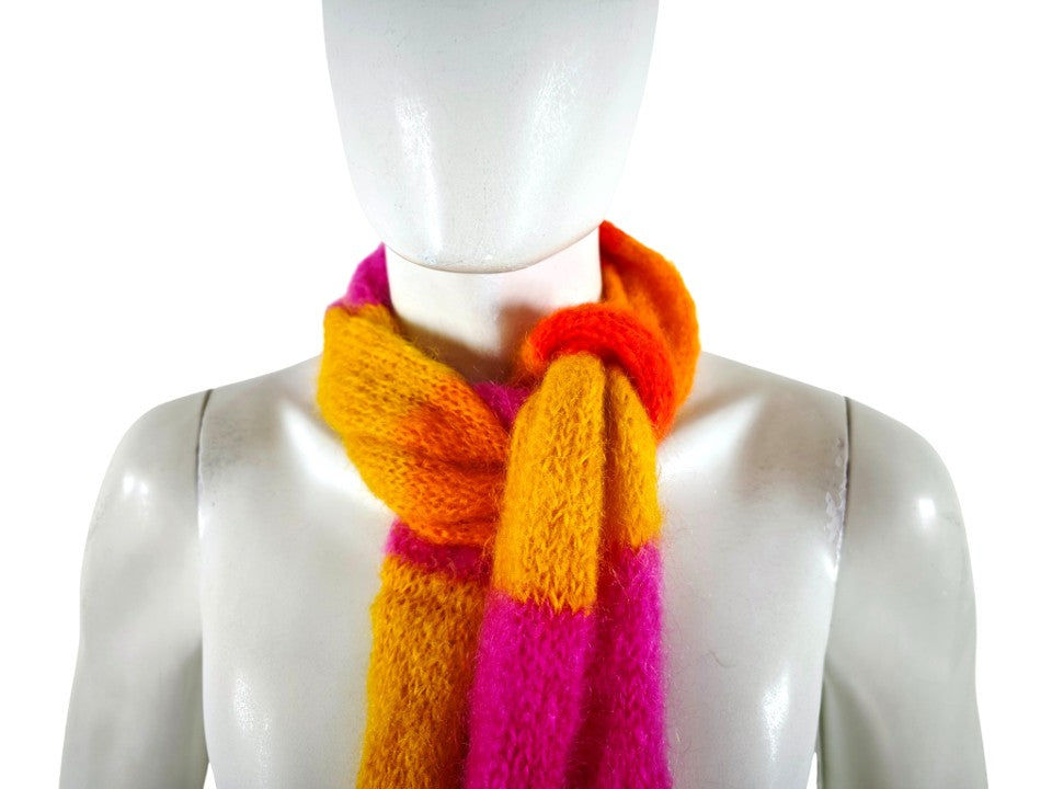 Rose Carmine Wool/Mohair Scarf