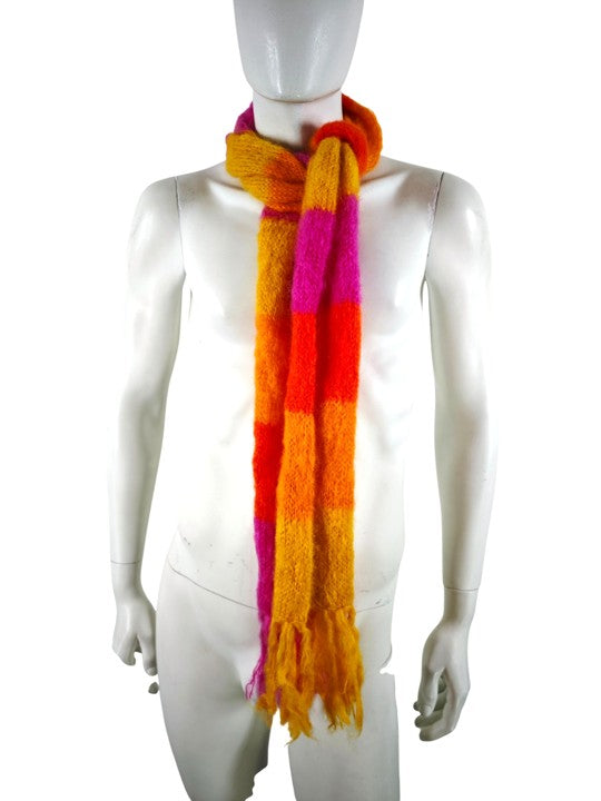 Rose Carmine Wool/Mohair Scarf