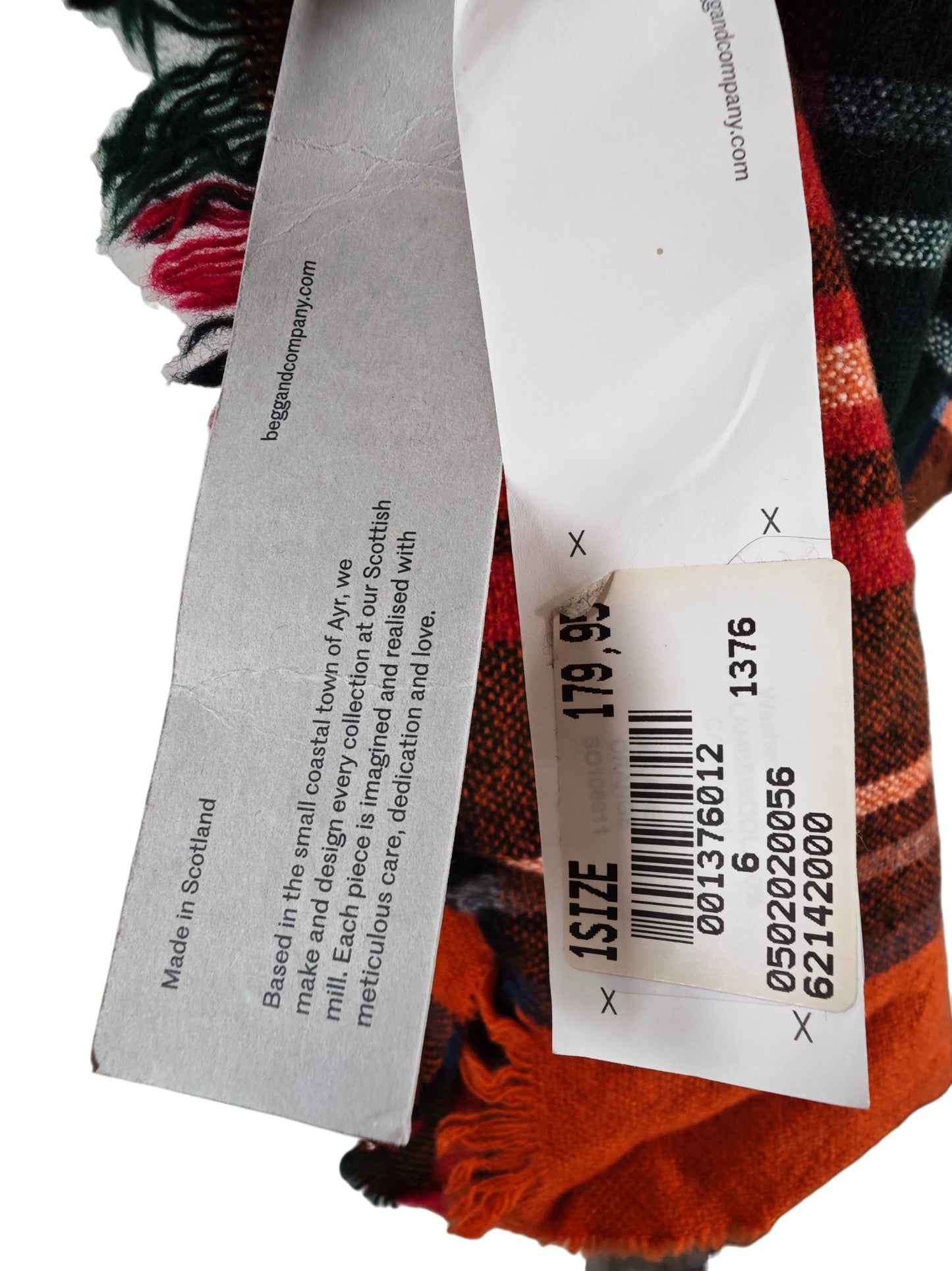 Begg & Co Plaid Wool & Cashmere Scarf
