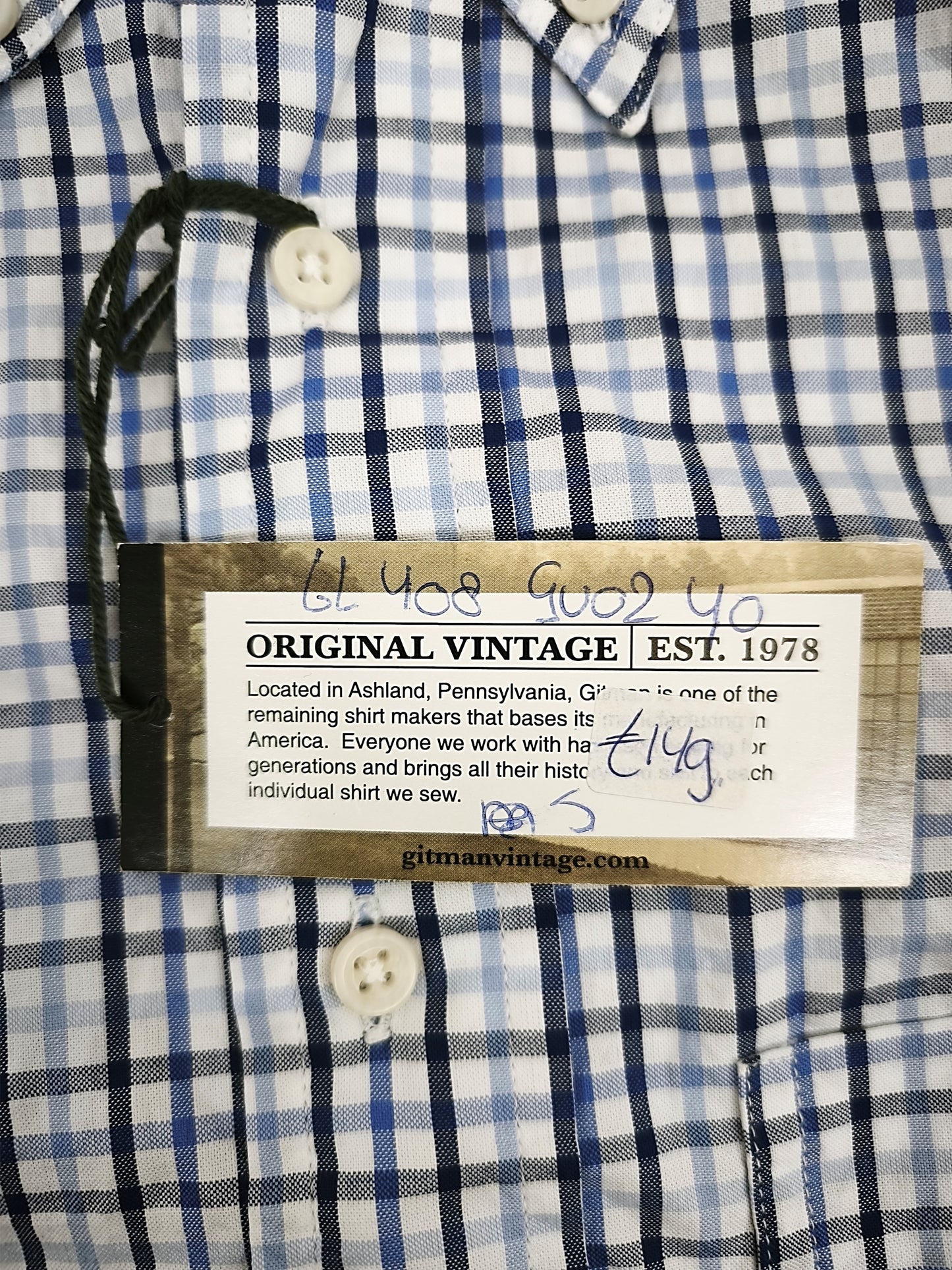 Gitman Bros Vintage Button Down Checkered Shirt
