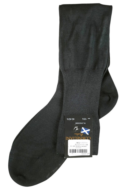 Corneliani Cotton Grey Over The Calf Socks