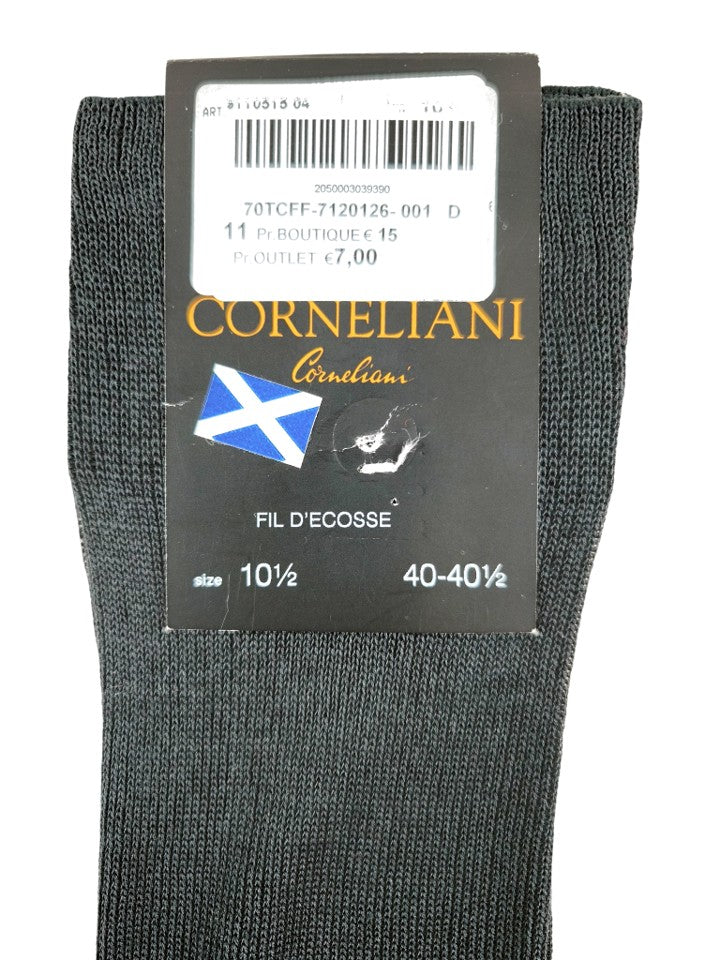 Corneliani Cotton Grey Over The Calf Socks