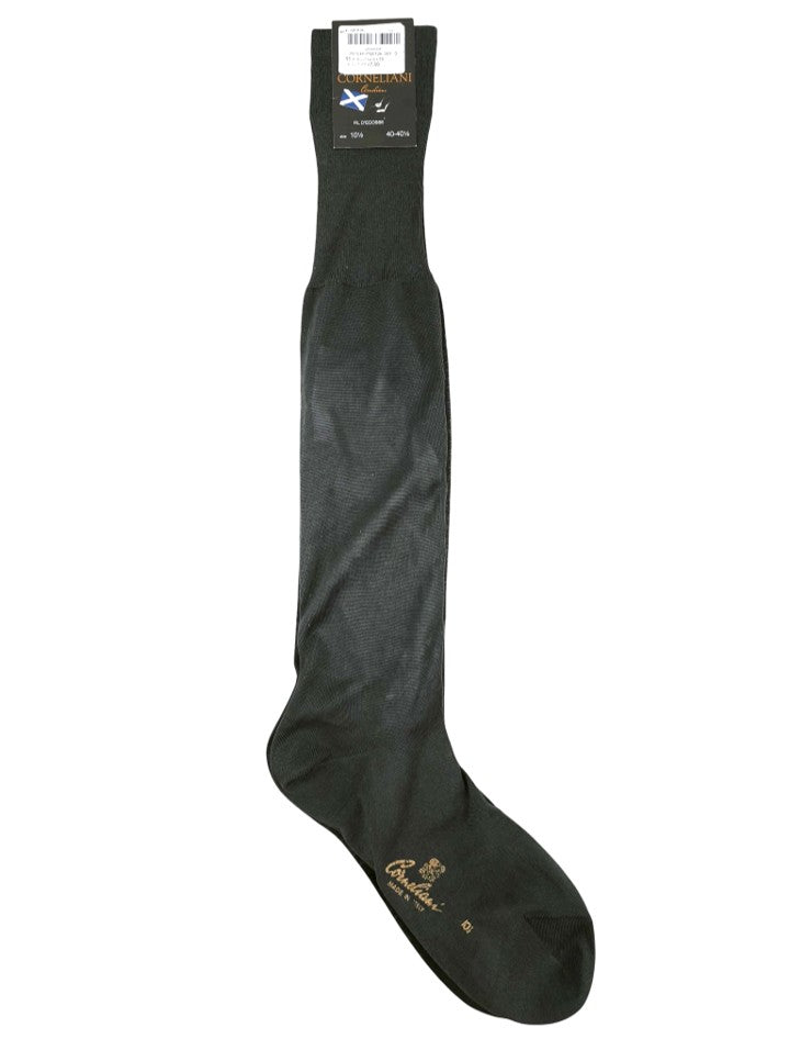 Corneliani Cotton Grey Over The Calf Socks