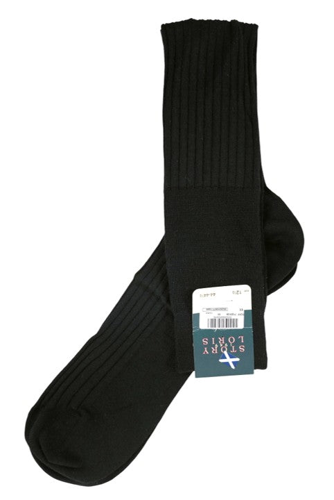 Story Loris Merino Wool Black Over The Calf Socks