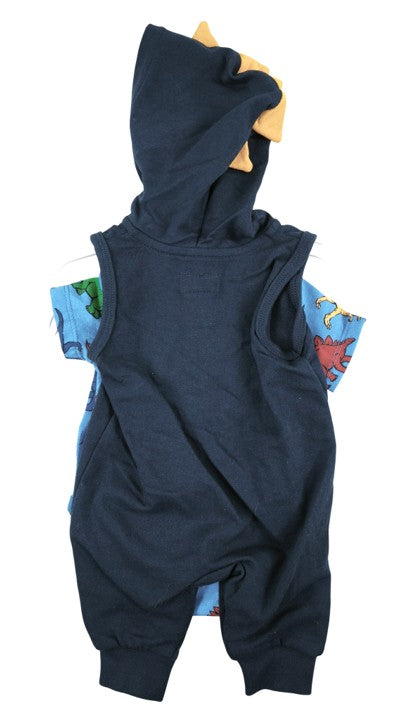 Converse Dinosaurs Midnight Navy 2PC Newborn Bodysuit Set