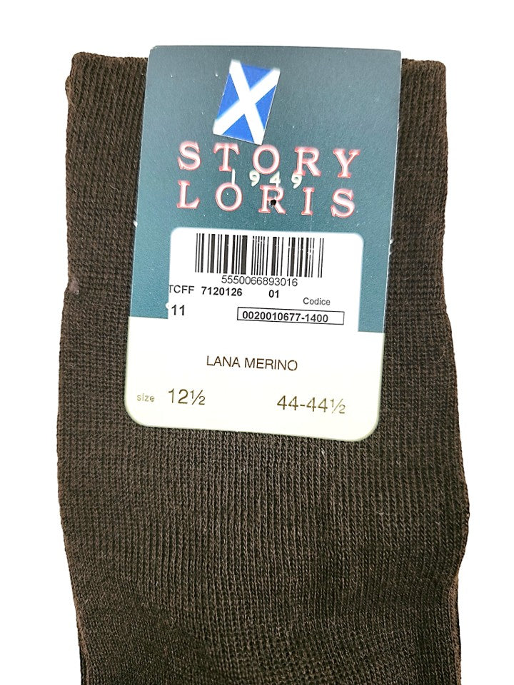 Story Loris Merino Wool Brown Over The Calf Socks