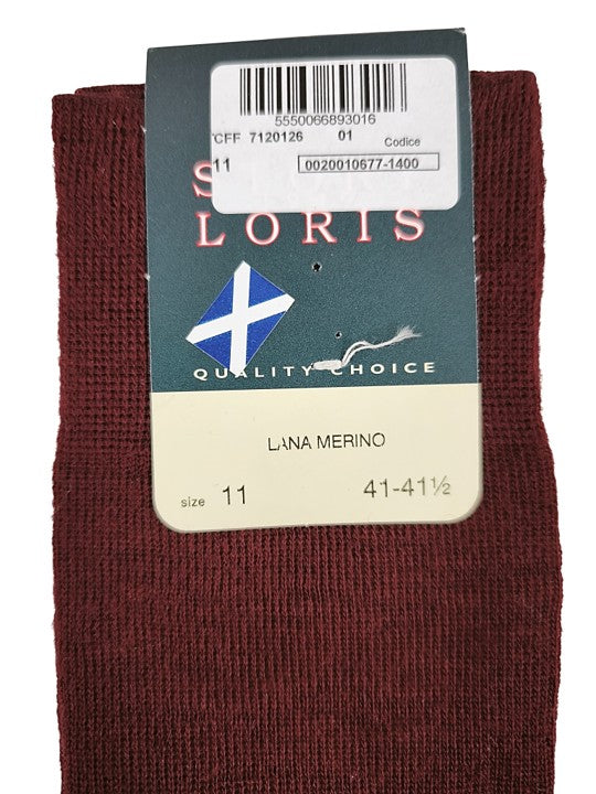 Story Loris Merino Wool Burgundy Over The Calf Socks