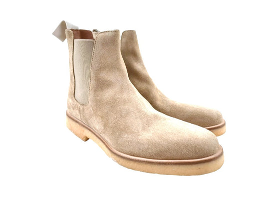 Woman by Common Projects Suede Tan Chelsea Boot