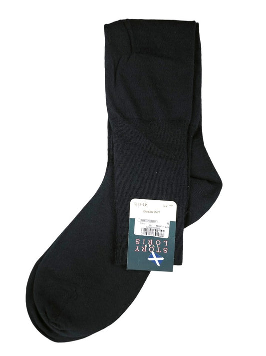Story Loris Merino Wool Black Over The Calf Socks