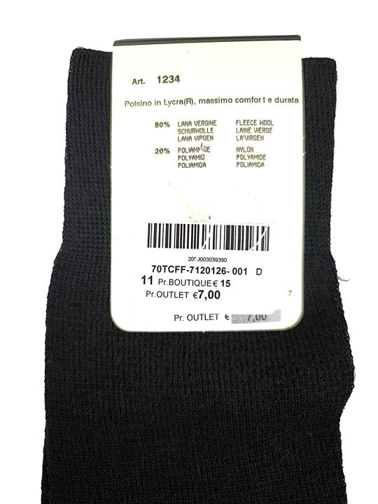 Story Loris Merino Wool Black Over The Calf Socks