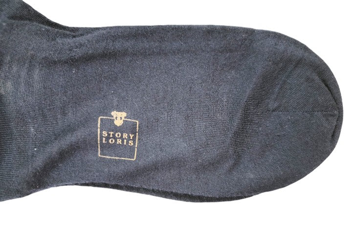 Story Loris Merino Wool Black Over The Calf Socks