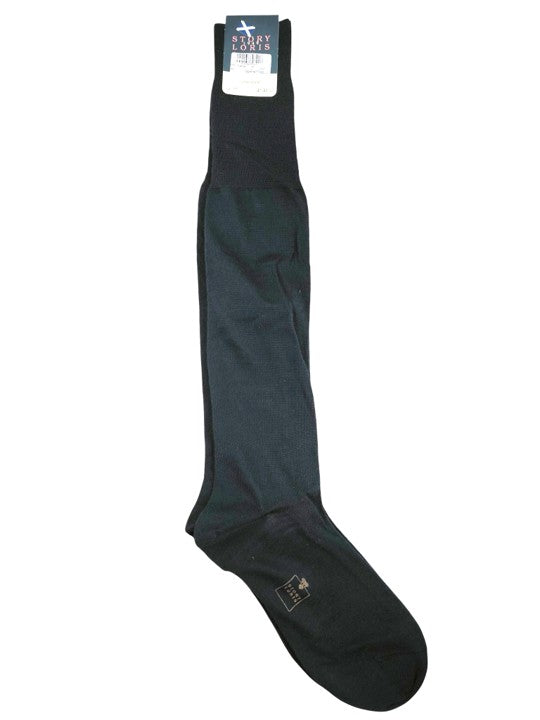 Story Loris Merino Wool Black Over The Calf Socks