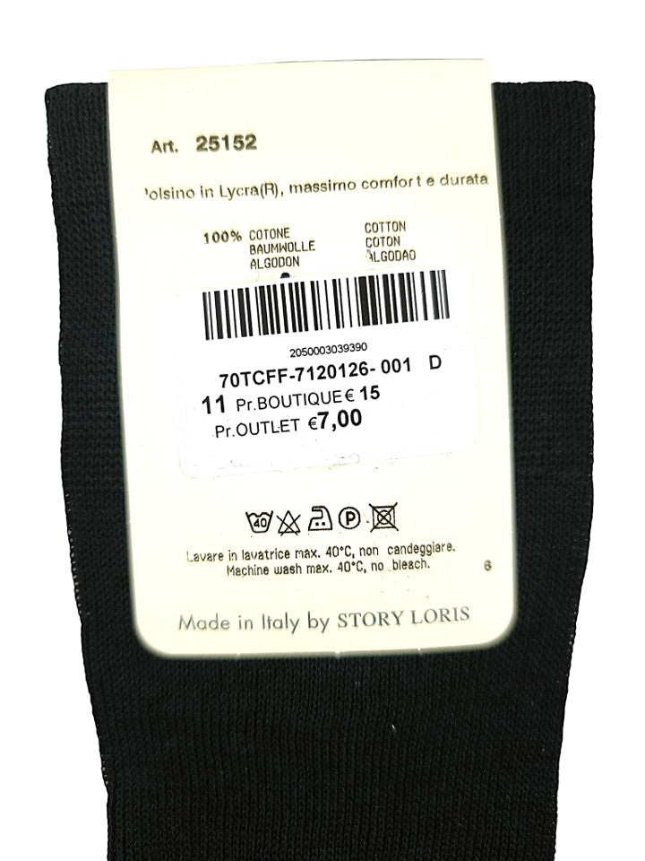 Story Loris Cotton Navy Over The Calf Socks