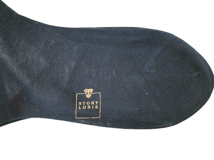 Story Loris Cotton Navy Over The Calf Socks