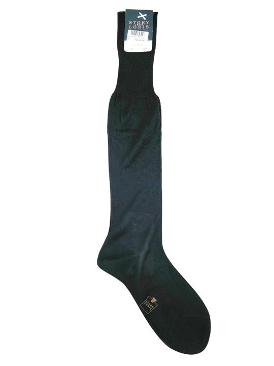 Story Loris Cotton Navy Over The Calf Socks