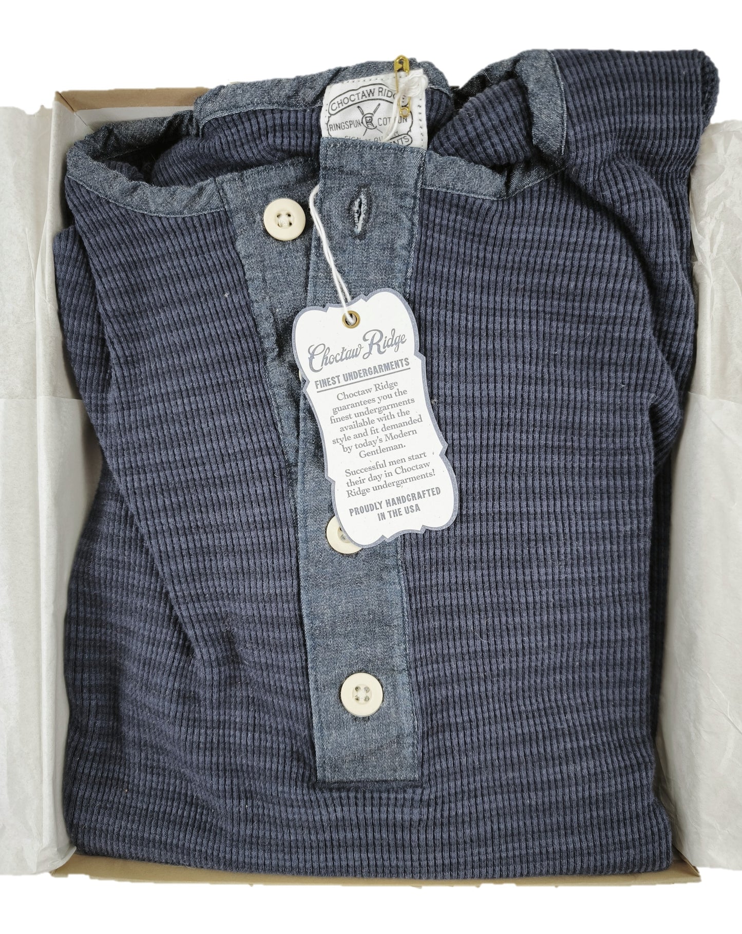 Choctaw Ridge Navy Thermal Henley