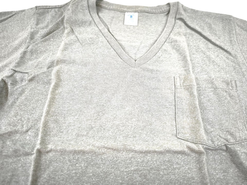 Velva Sheen Heathered Grey V Neck T-Shirt