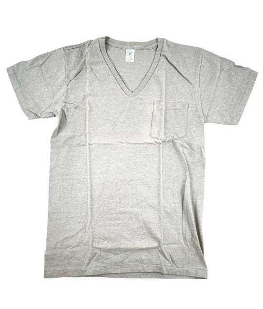 Velva Sheen Heathered Grey V Neck T-Shirt