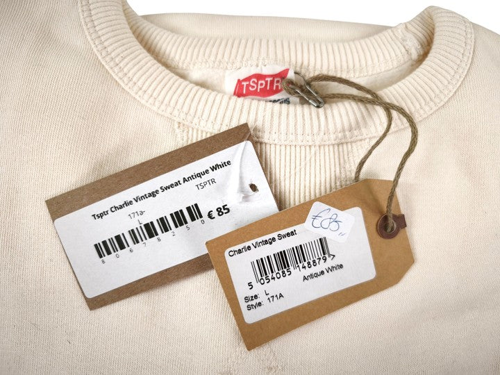 TSPTR Charlie Vintage Antique White Sweater