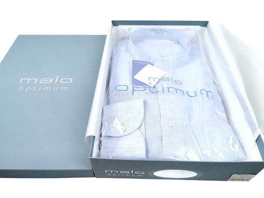 Malo Linen Round Collar Shirt