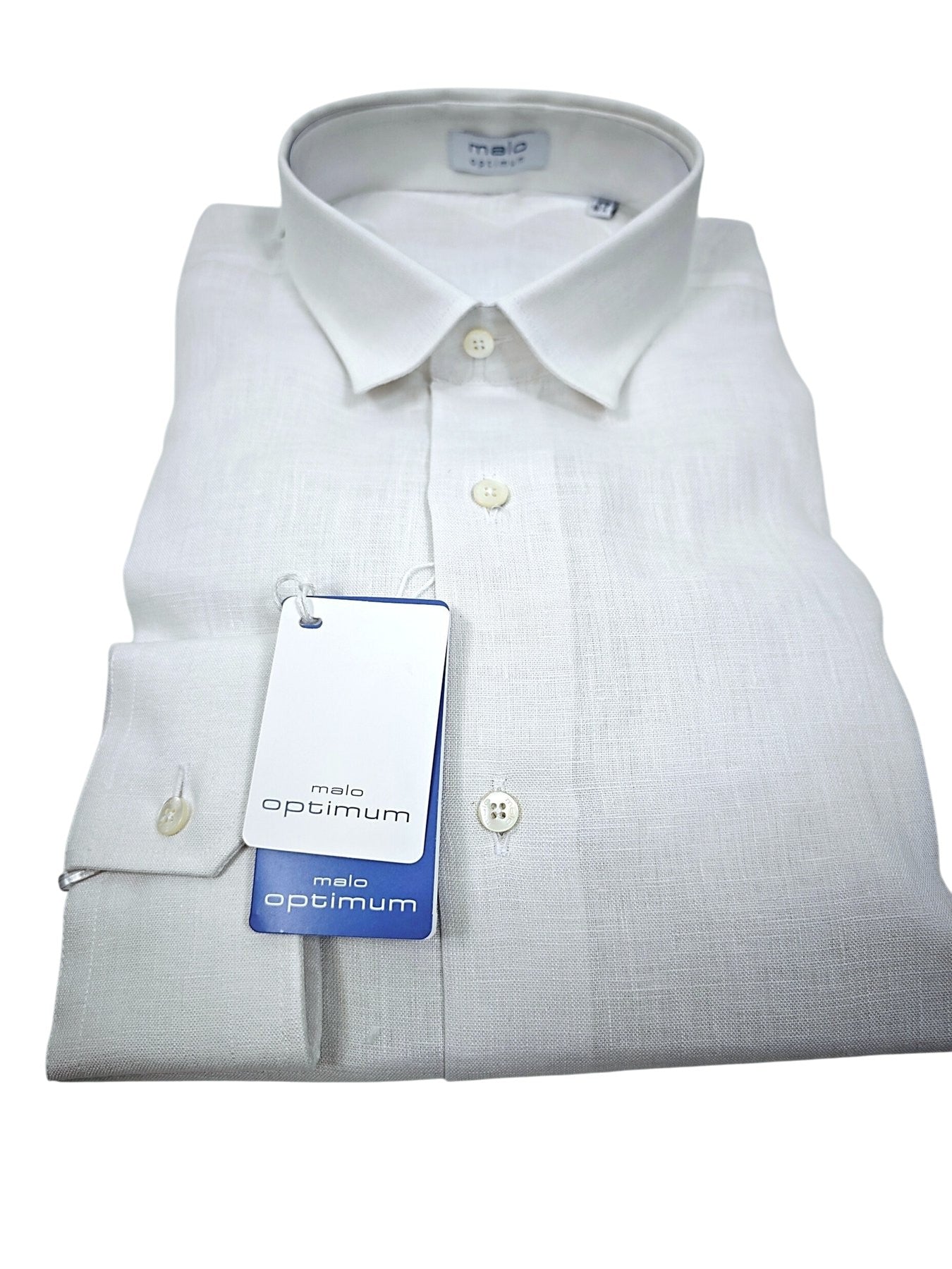 Malo Linen Spread Collar Shirt